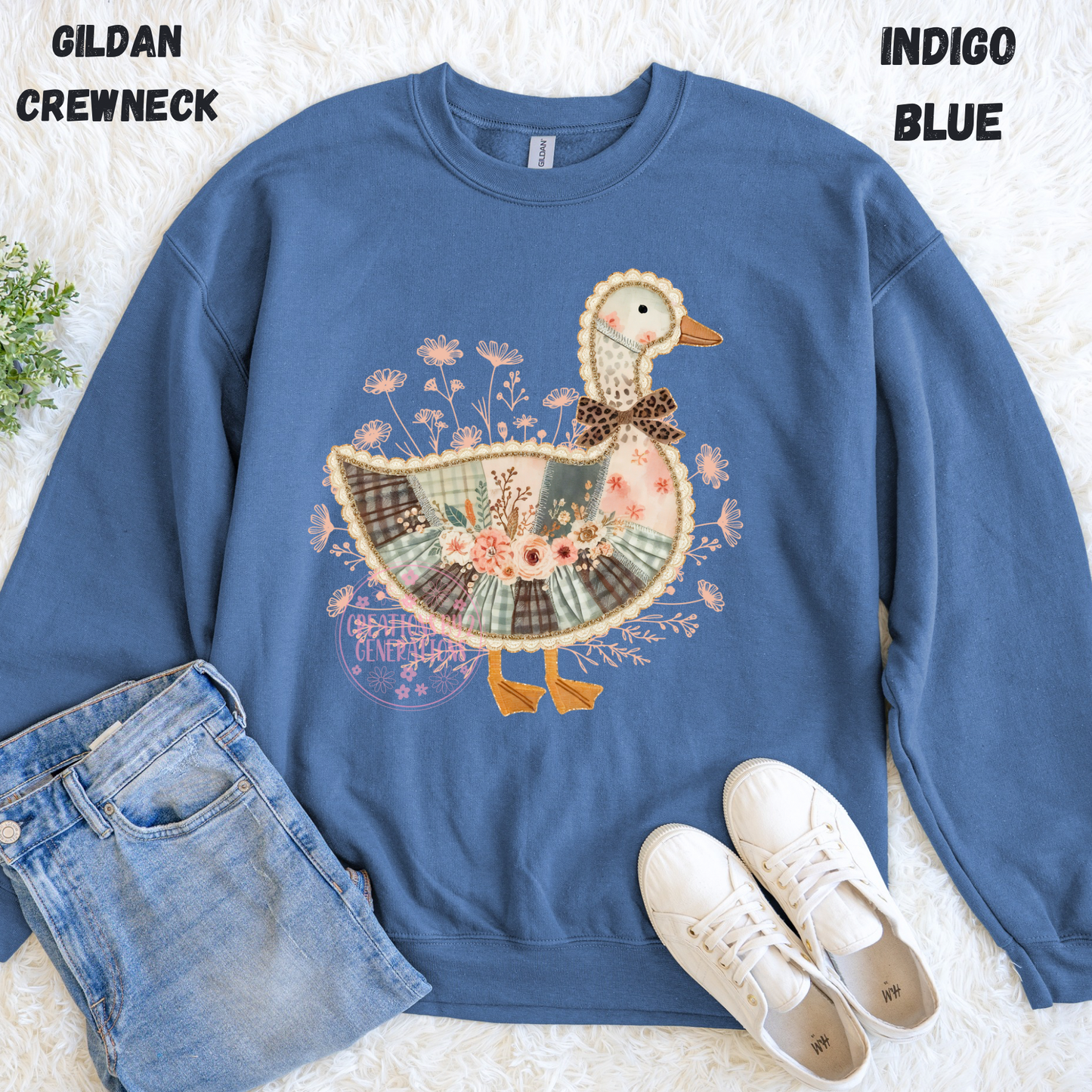 FAUX QUILT LACE GOOSE