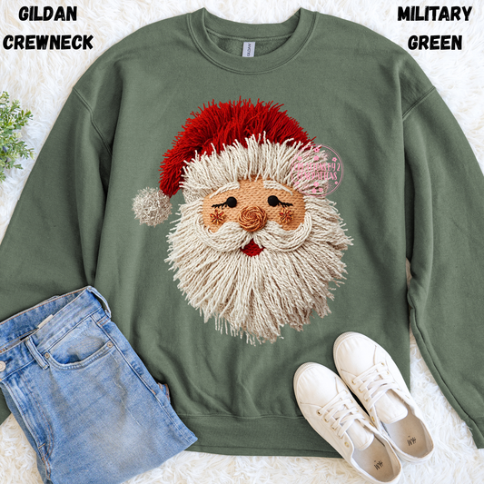 SANTA FAUX YARN PRINT