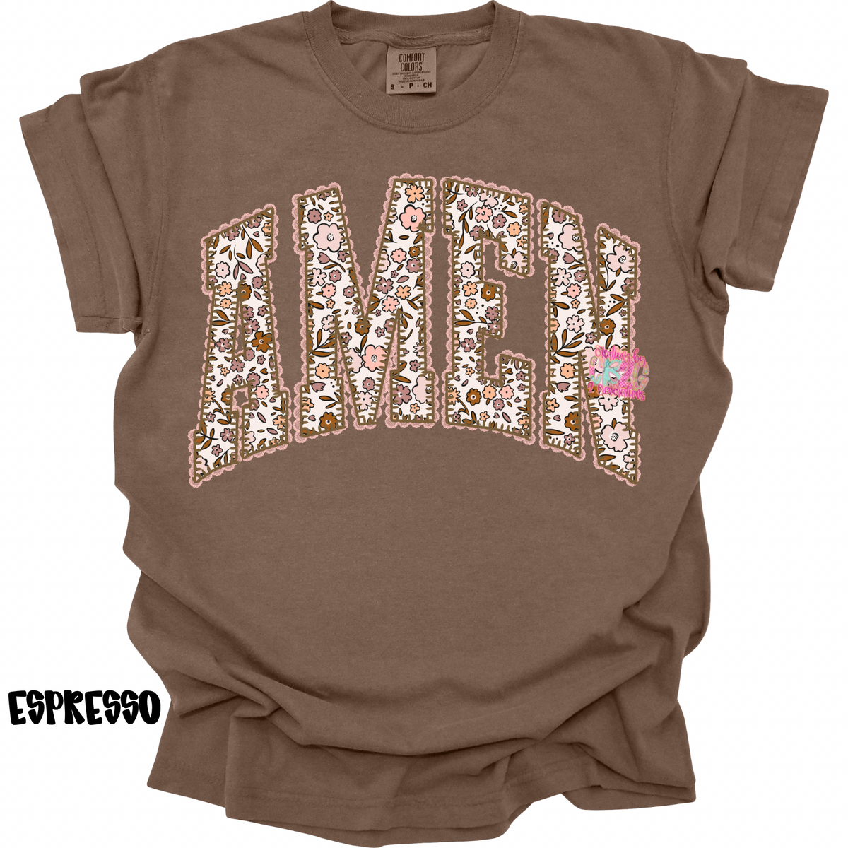 AMEN FLORAL FAUX EMBROIDERY PREORDER