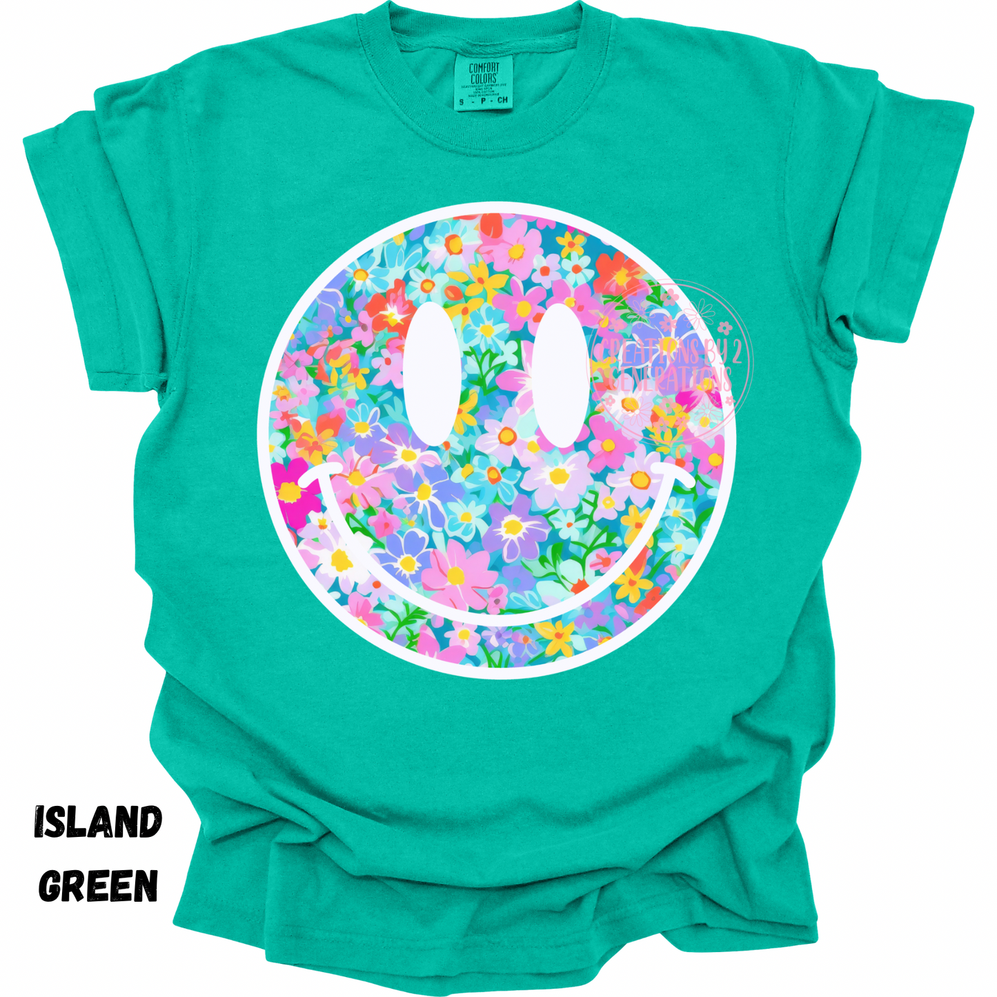 FLORAL WHITE OUTLINE SMILEY PREORDER