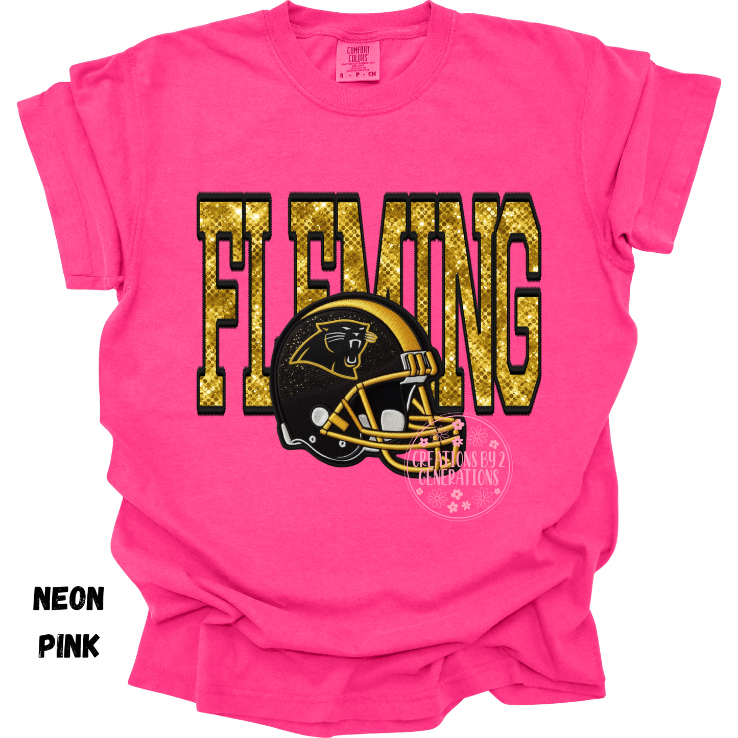 FLEMING FAUX SEQUINS WITH FOOTBALL HELMET PRINT