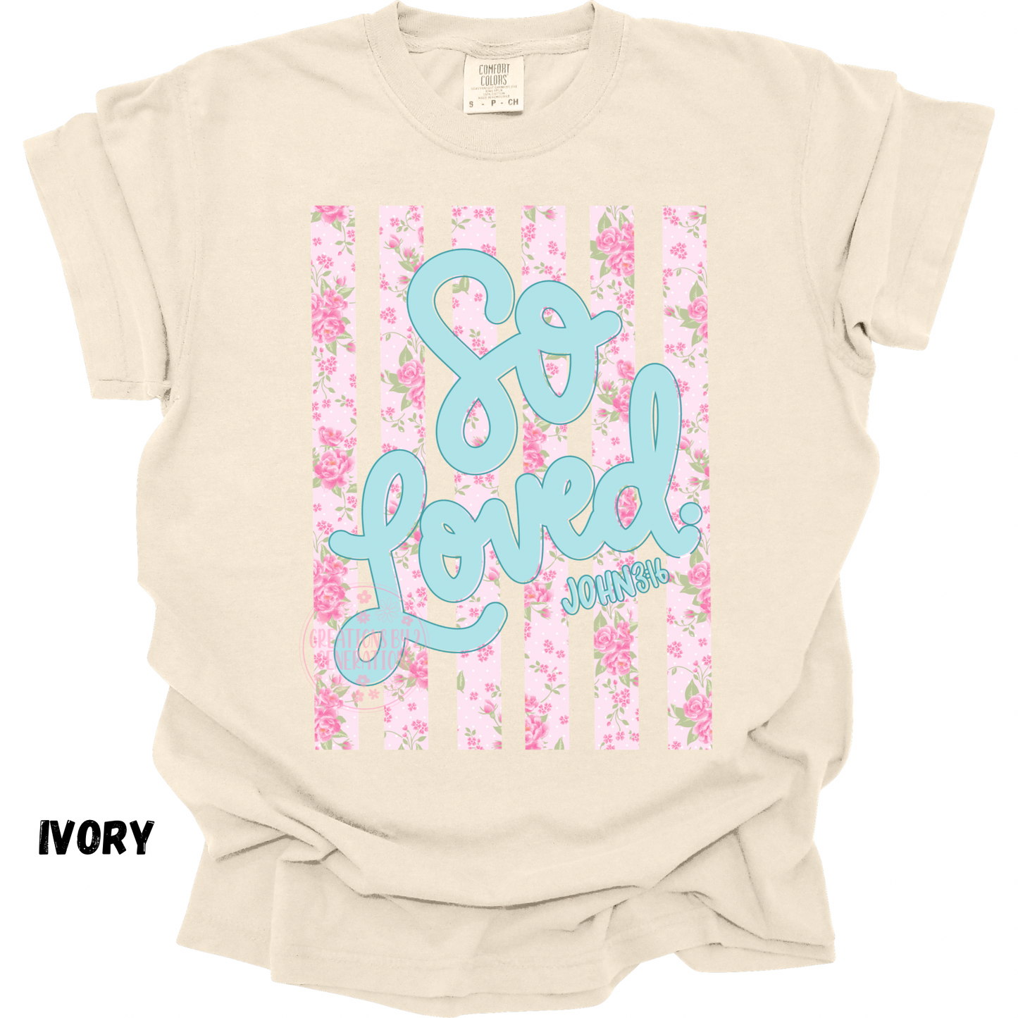 SO LOVED 3:16 BLUE CURSIVE PREORDER