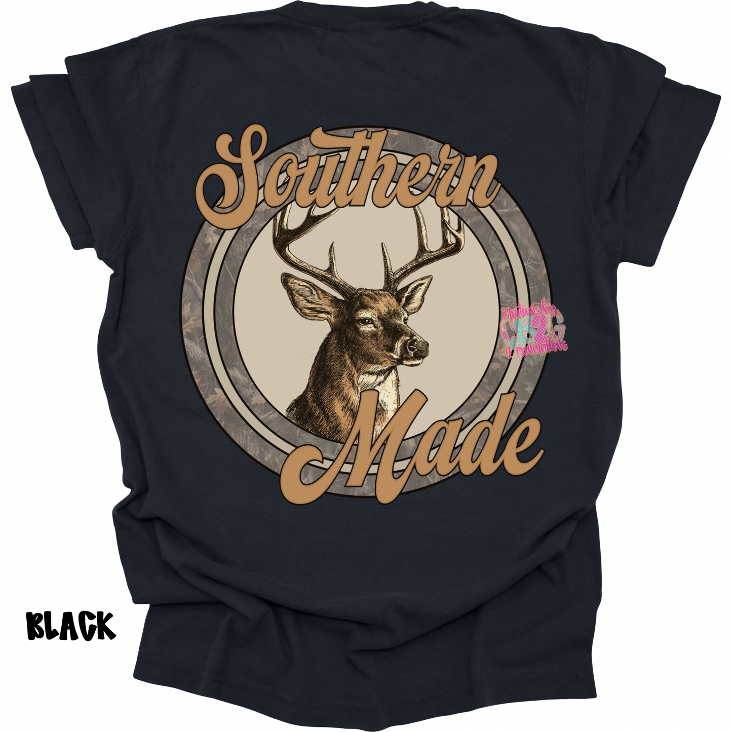 SOUTHERN MADE DEER CAMO CIRCLE WITH FRONT POCKET DESIGN PREORDER