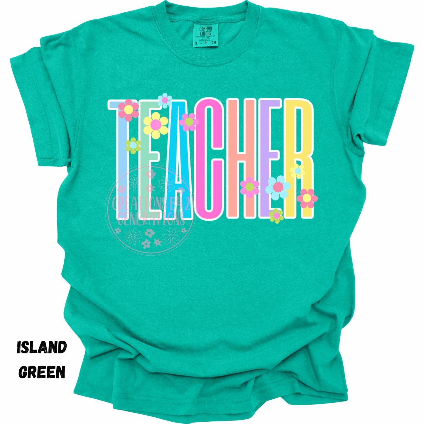 TEACHER COLORFUL WITH FLOWERS PREORDER