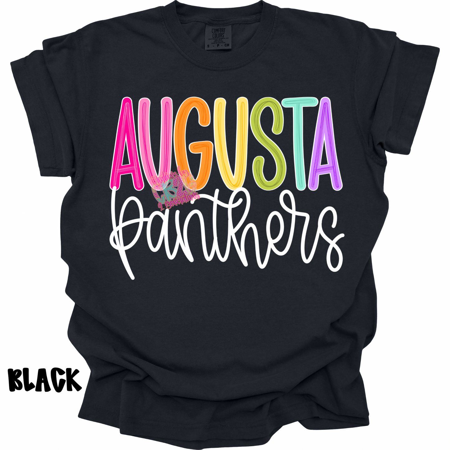AUGUSTA PANTHERS COLOR POP WITH WHITE CURSIVE PREORDER