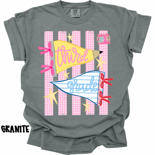 THIRD GRADE PENNANT WITH STRIPES PREORDER (YOUTH)