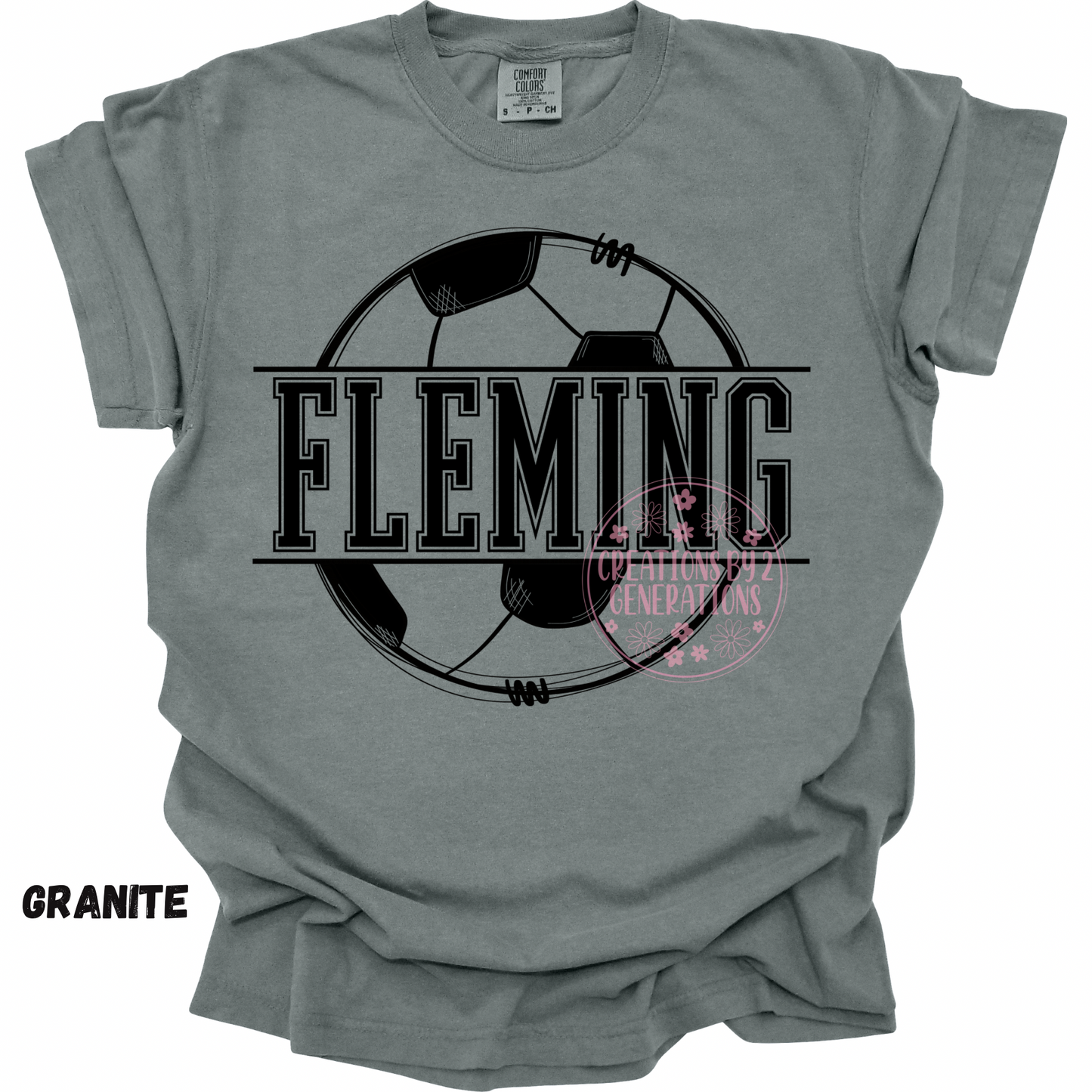FLEMING SOCCER BLACK OUTLINE PREORDER (YOUTH)