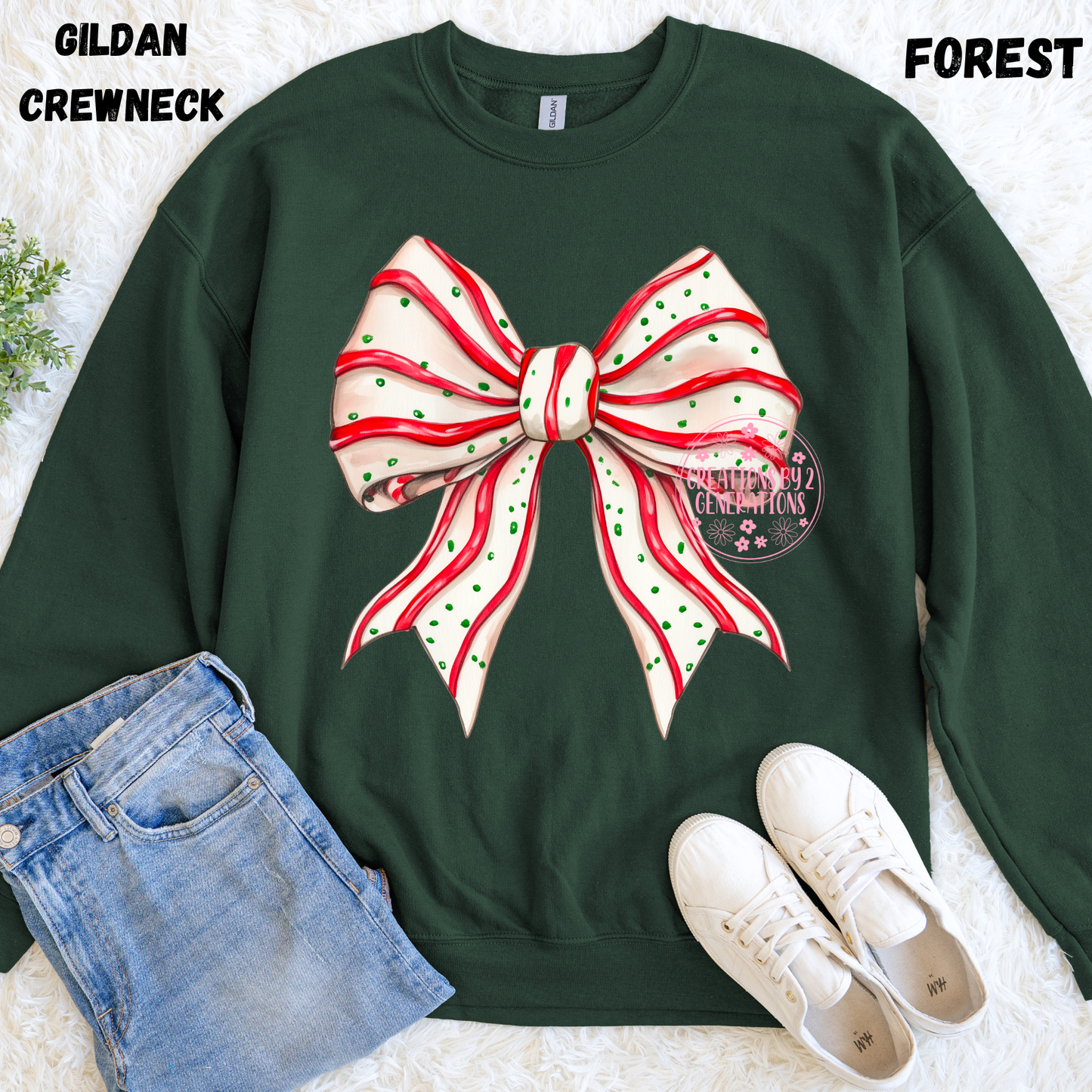 CHRISTMAS CAKE BOW PRINT