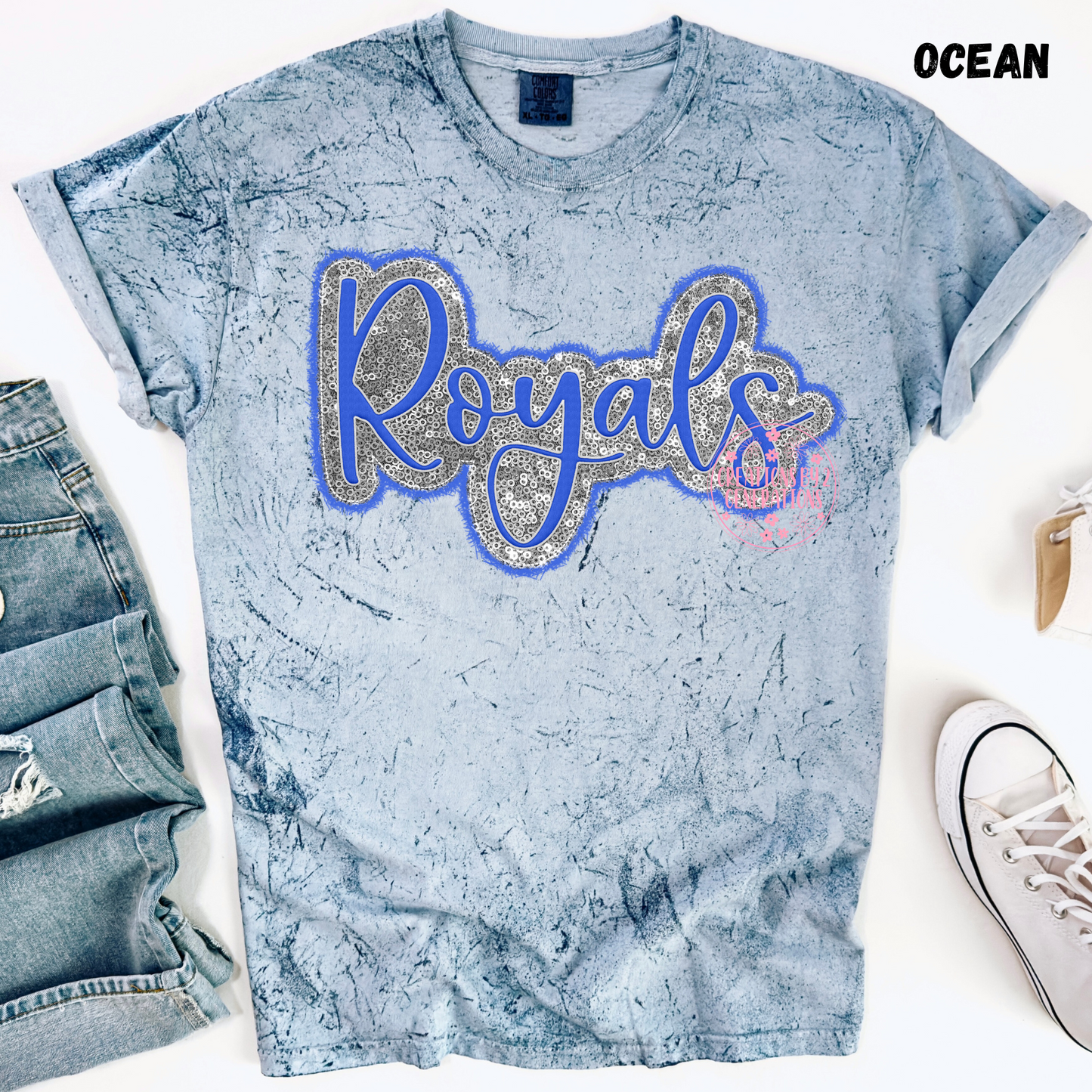ROYALS CURSIVE FAUX SEQUINS PREORDER