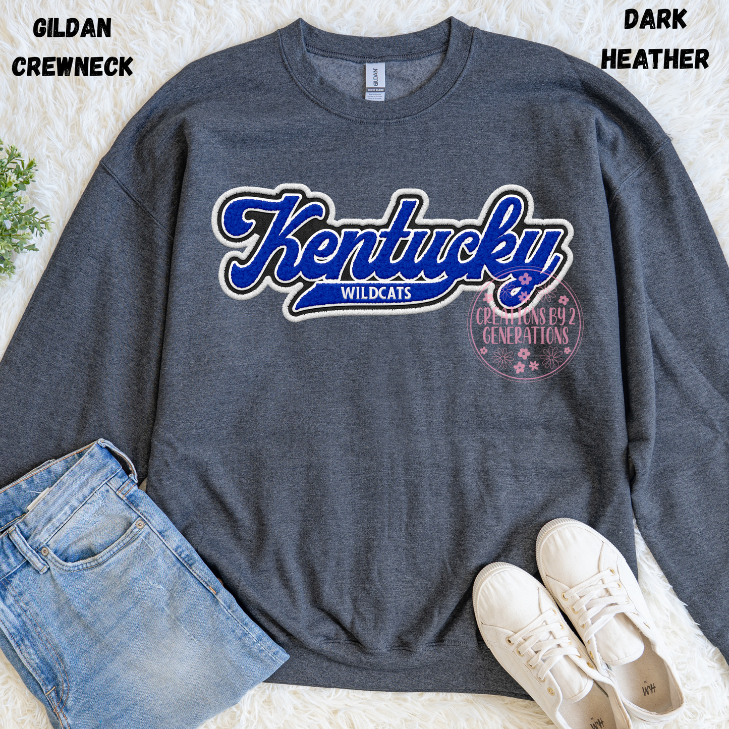 KENTUCKY WILDCATS FAUX EMBROIDERED