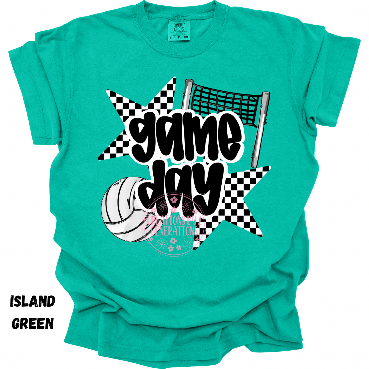 GAME DAY VOLLEYBALL CHECKERED STAR PREORDER