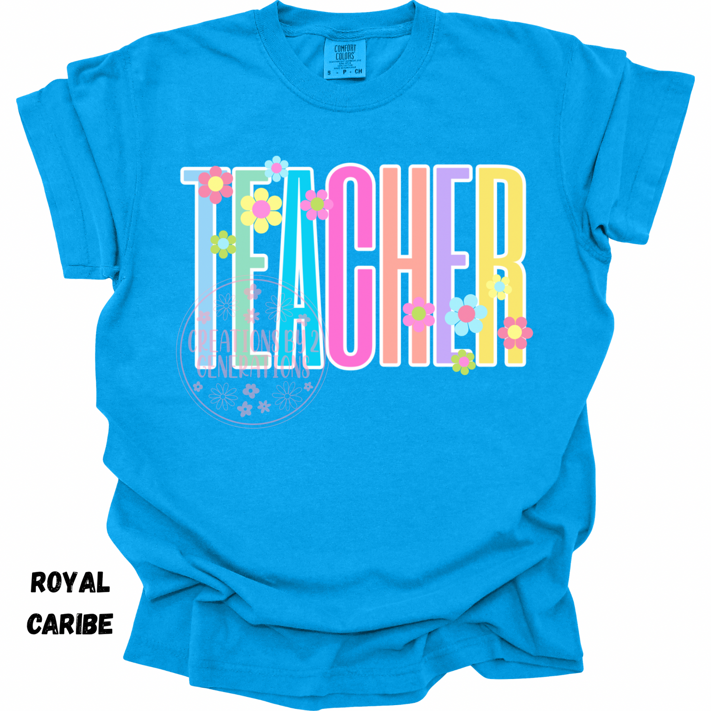 TEACHER COLORFUL WITH FLOWERS PREORDER