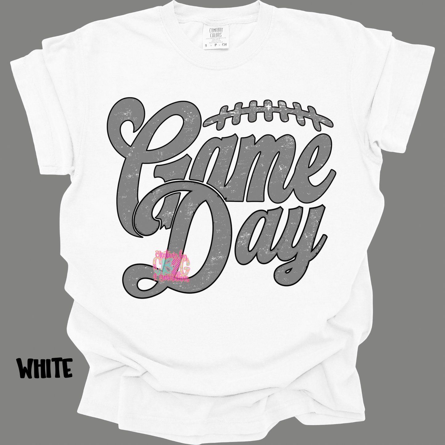 GAME DAY GREY FOOTBALL STITCHES PREORDER