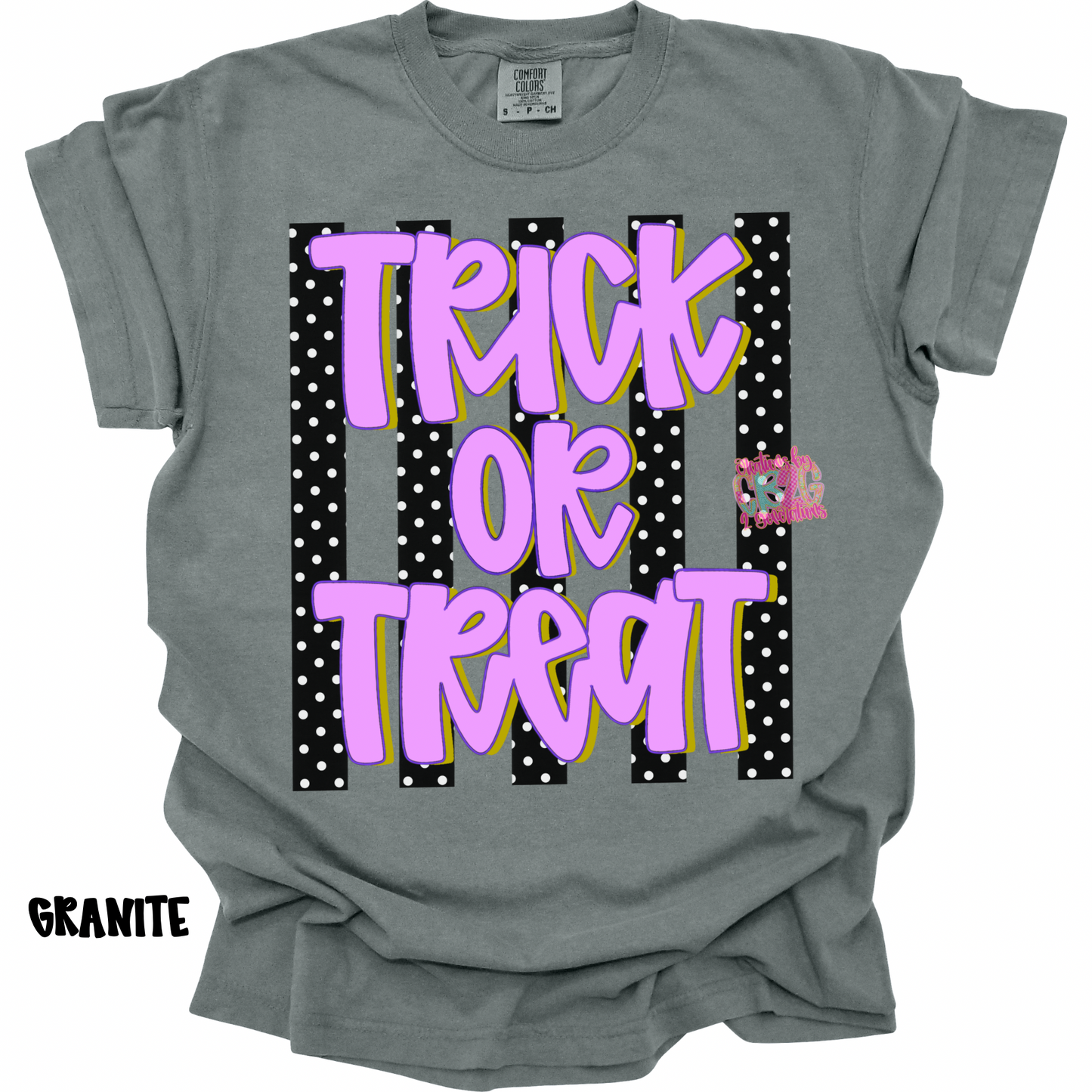 TRICK OR TREAT WITH BLACK DOT STRIPES PREORDER