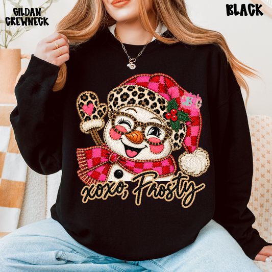 XOXO FROST FAUX TEXTURED SWEATSHIRT PREORDER