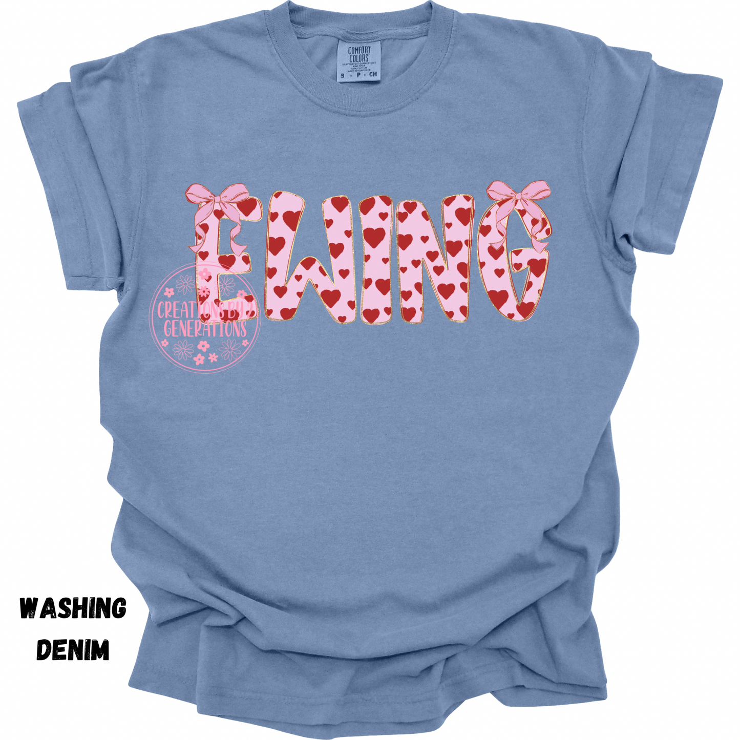 EWING PINK WITH RED HEARTS