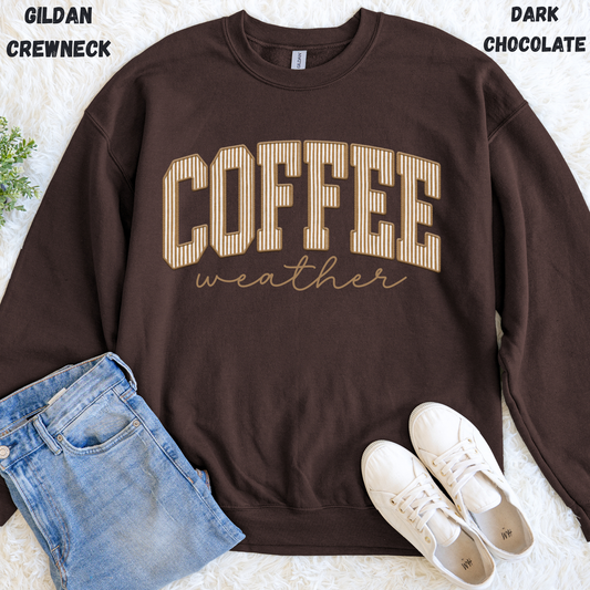 COFFEE WEATHER WITH STRIPES