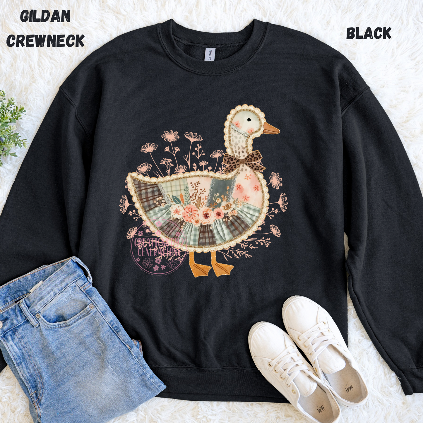 FAUX QUILT LACE GOOSE