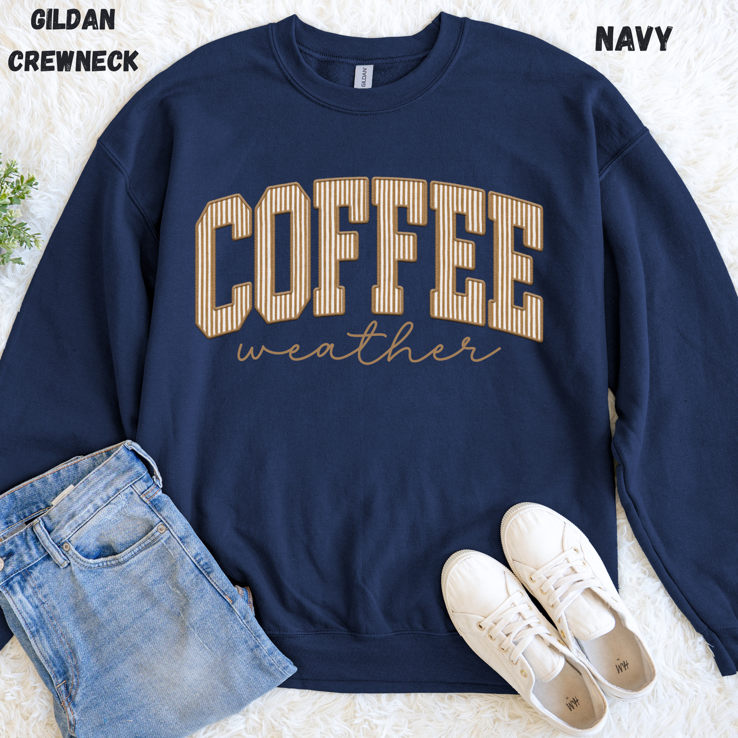 COFFEE WEATHER WITH STRIPES