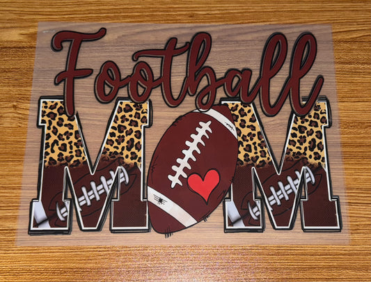 FOOTBALL MOM WITH LEOPARD (PRINT ONLY)