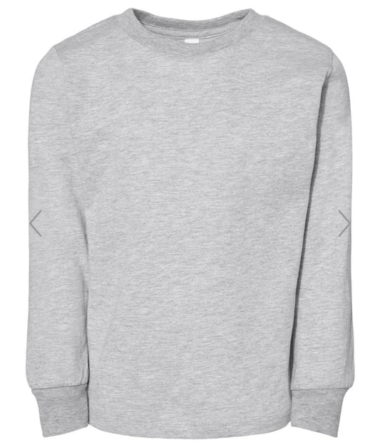 4T ATHLETIC HEATHER BELLA + CANVAS - TODDLER JERSEY LONG SLEEVE TEE - 3501T