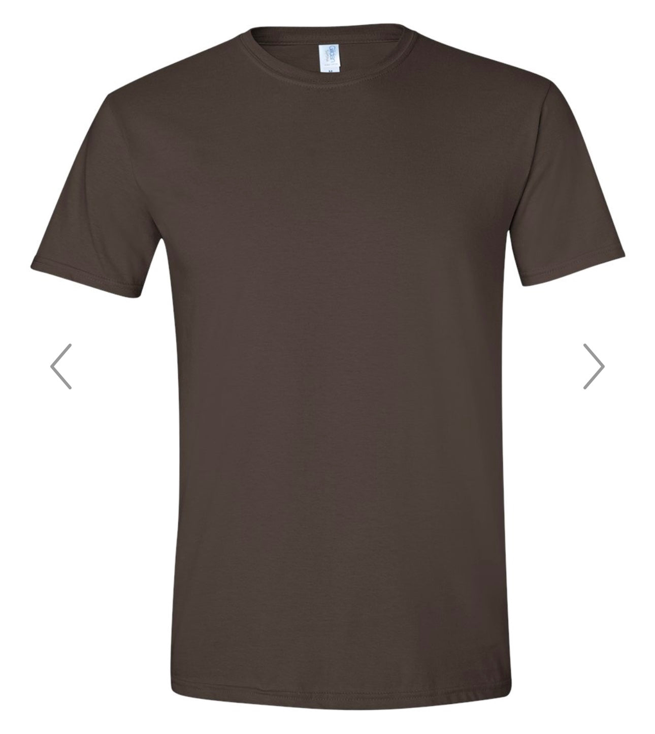 LARGE DARK CHOCOLATE GILDAN - SOFTSTYLE T-SHIRT - 64000