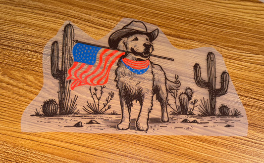 WESTERN DOG WITH FLAG PRINT (YOUTH)