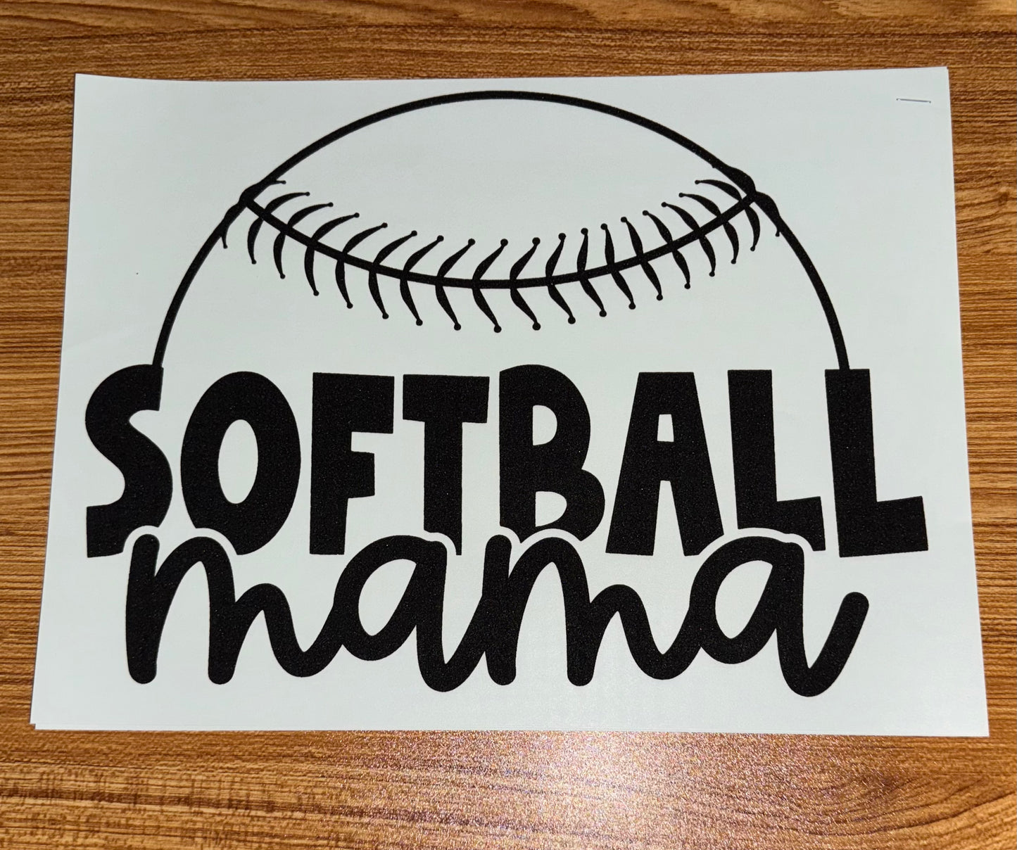 SOFTBALL MAMA BLACK PRINT