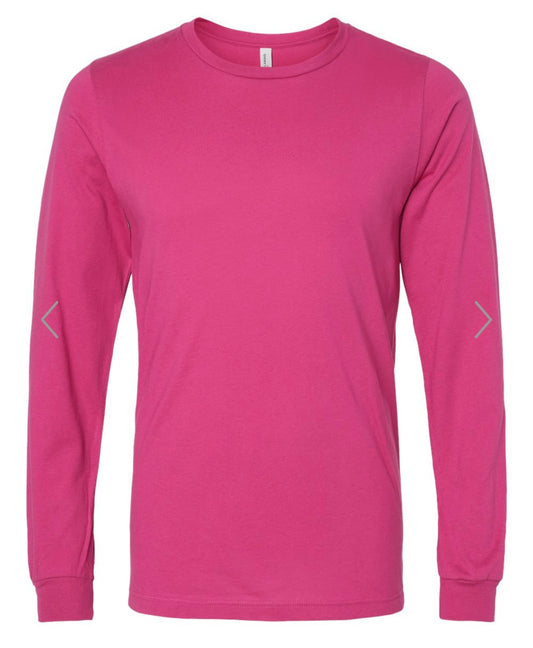 LARGE BERRY BELLA + CANVAS - JERSEY LONG SLEEVE TEE - 3501