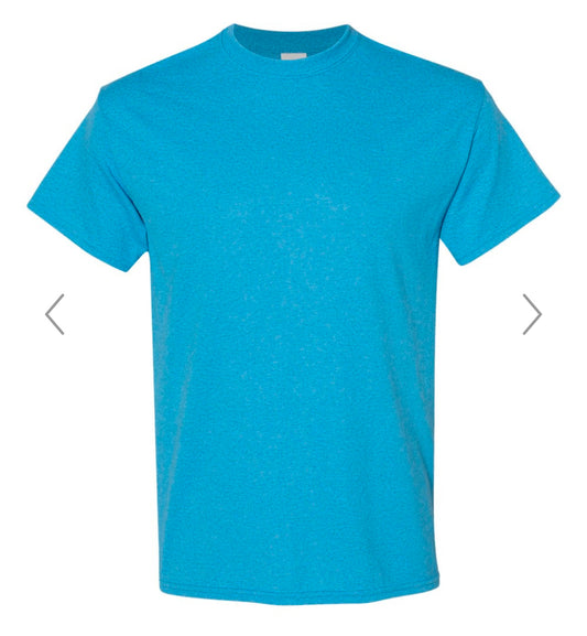 2X HEATHER SAPPHIRE GILDAN - HEAVY COTTON T-SHIRT 5000