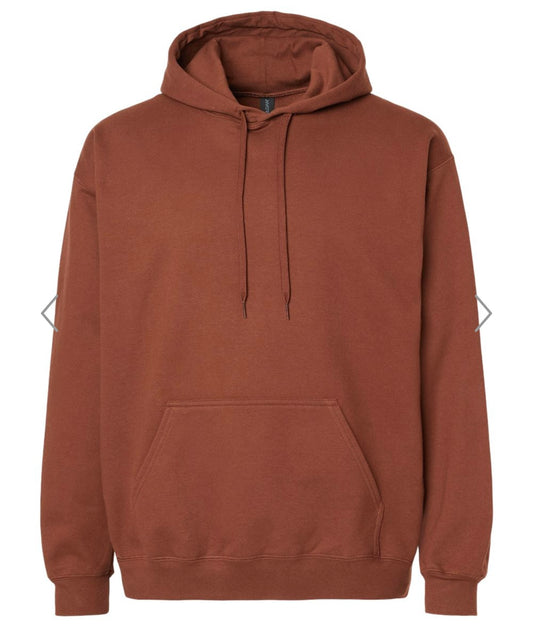 2X COCOA GILDAN - SOFTSTYLE MIDWEIGHT HOODED SWEATSHIRT