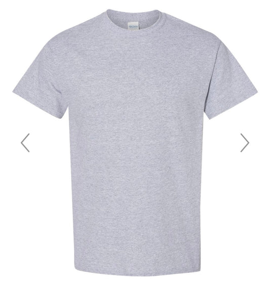 3X SPORT GREY GILDAN - HEAVY COTTON T-SHIRT 5000