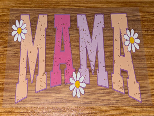 MAMA ORANGE, PINK, PURPLE DAISY PRINT