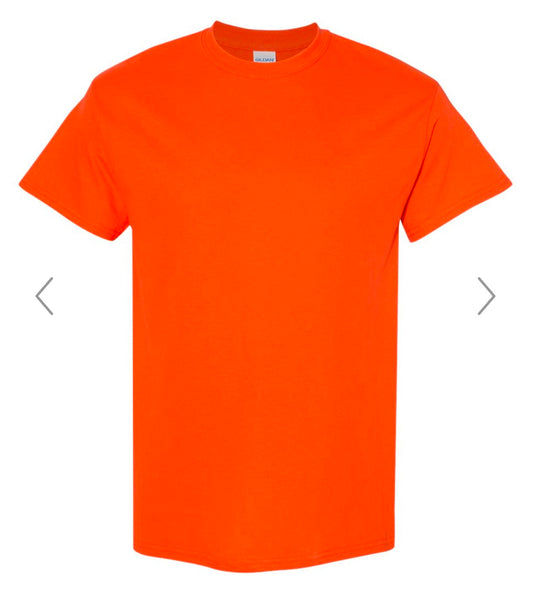 MEDIUM ORANGE GILDAN - HEAVY COTTON T-SHIRT 5000