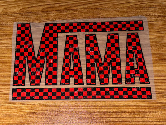 MAMA BLACK RED CHECKERED PRINT