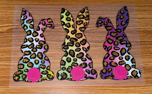 MULTICOLORED LEOPARD BUNNIES PRINT