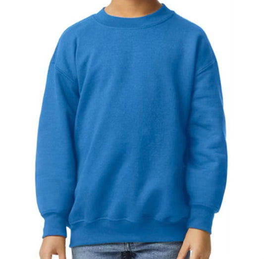 YOUTH XL ROYAL GILDAN - HEAVY BLEND YOUTH SWEATSHIRT - 18000B