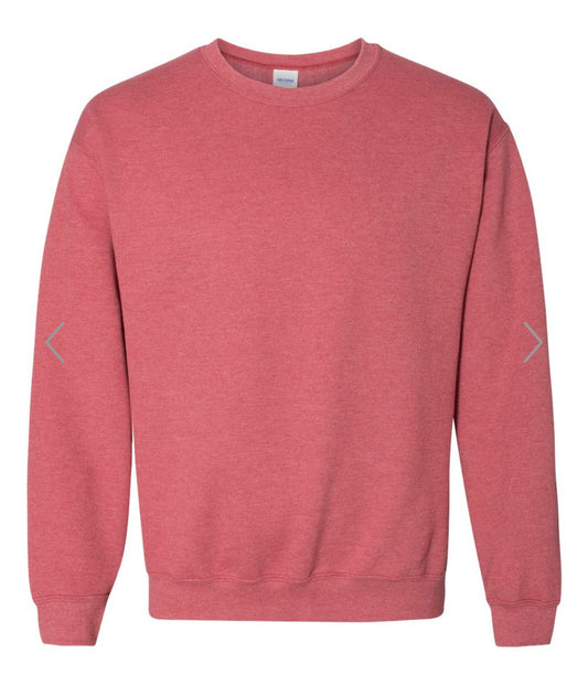 MEDIUM HEATHER SCARLET RED GILDAN-HEAVY BLEND CREWNECK SWEATSHIRT
