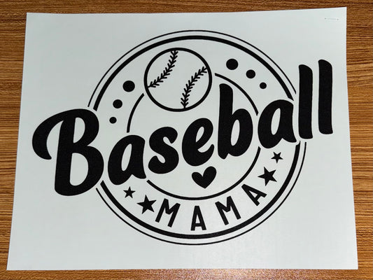 BASEBALL MAMA BLACK (PRINT ONLY)