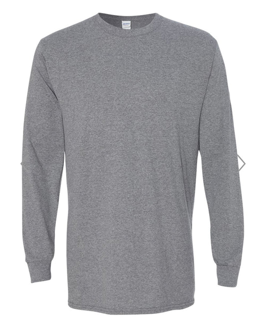 XL GRAPHITE HEATHER GILDAN HEAVY COTTON LONG SLEEVE T-SHIRT - 5400