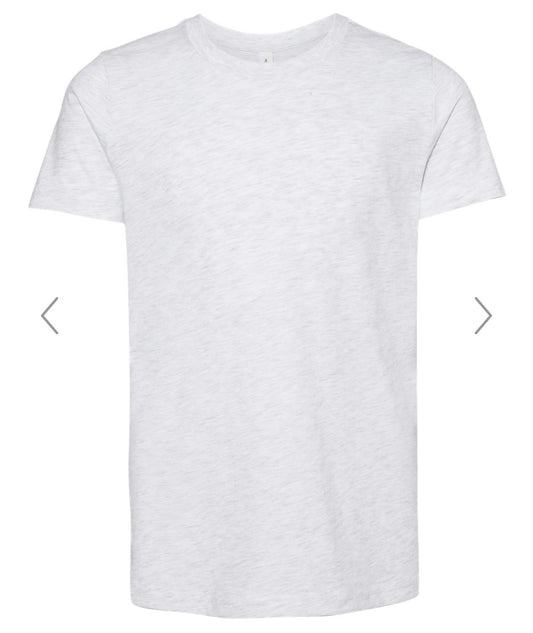YOUTH MEDIUM ASH BELLA + CANVAS - YOUTH JERSEY TEE - 3001Y