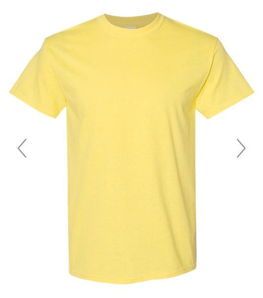 MEDIUM CORNSILK GILDAN - HEAVY COTTON T-SHIRT 5000