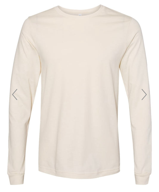 MEDIUM NATURAL BELLA + CANVAS - JERSEY LONG SLEEVE TEE - 3501
