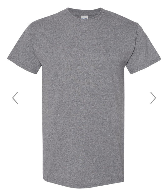 3X GRAPHITE HEATHER GILDAN - HEAVY COTTON T-SHIRT 5000
