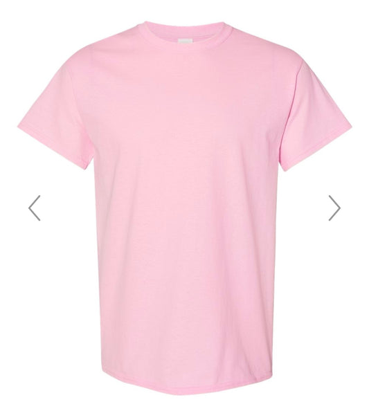MEDIUM LIGHT PINK GILDAN - HEAVY COTTON T-SHIRT 5000