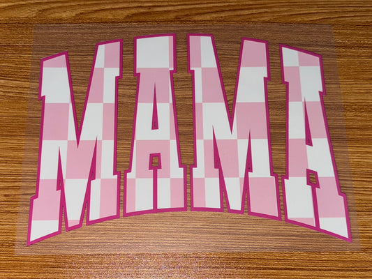 MAMA PINK & WHITE CHECKERED PRINT