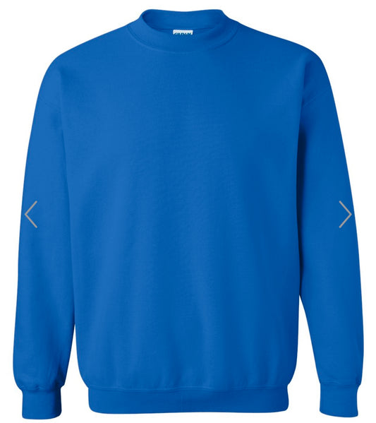 MEDIUM ROYAL GILDAN-HEAVY BLEND CREWNECK SWEATSHIRT - 18000