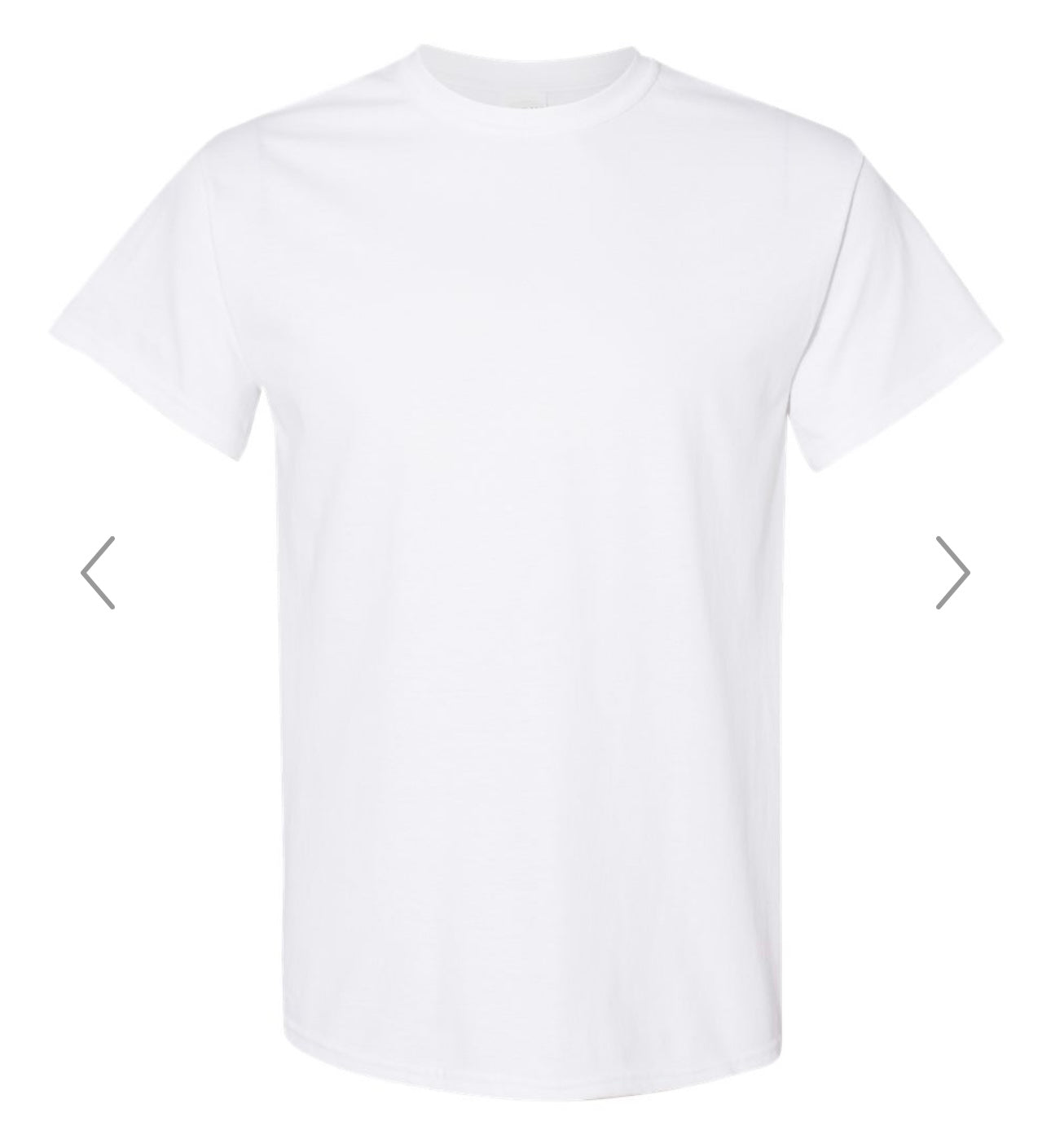 3X WHITE GILDAN - HEAVY COTTON T-SHIRT 5000