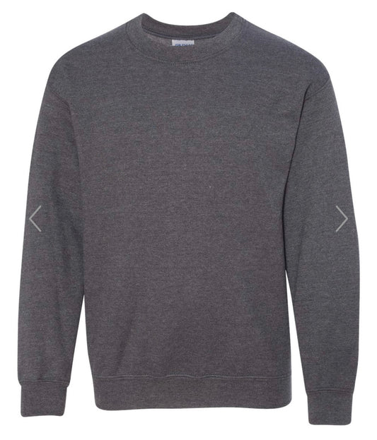 YOUTH MEDIUM DARK HEATHER GILDAN - HEAVY BLEND YOUTH SWEATSHIRT - 18000B