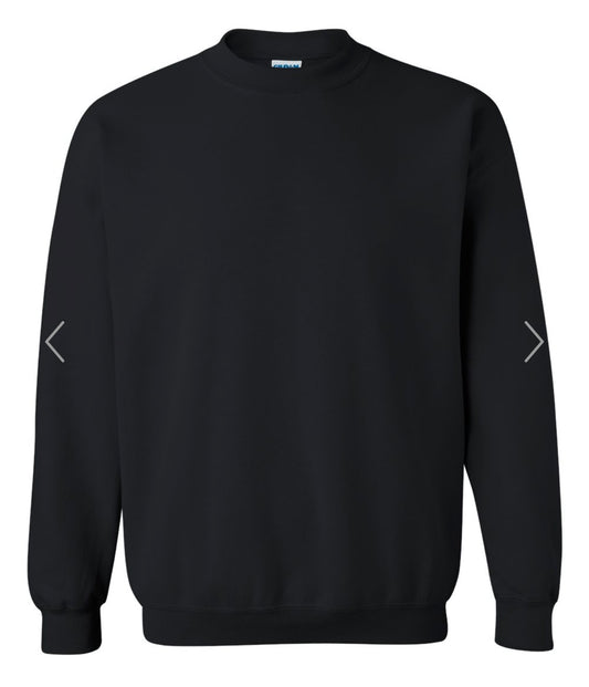 MEDIUM BLACK GILDAN-HEAVY BLEND CREWNECK SWEATSHIRT
